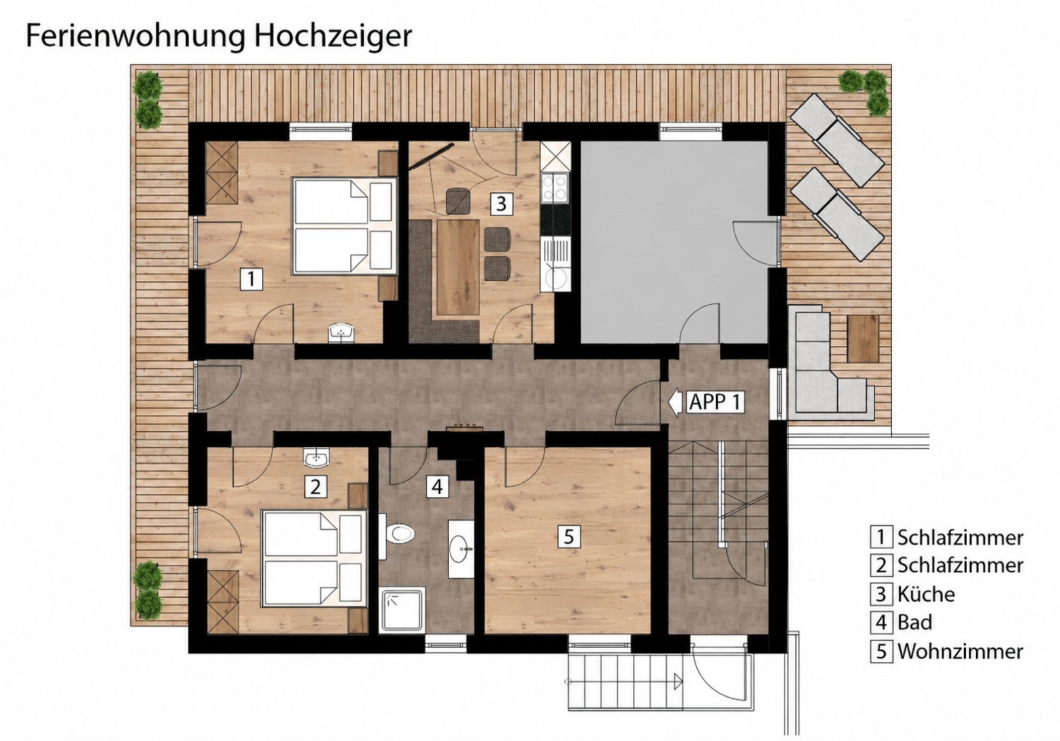 Floor plan of the Hochzeiger apartment